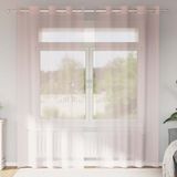 vidaXL Voile Vorhänge mit Ösen 2 Stk. Hellrosa 140x245 cm