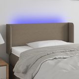 vidaXL LED Kopfteil Taupe 103x16x78/88 cm Stoff