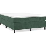 vidaXL Bettgestell ohne Matratze Dunkelgrün 140x190 cm Samt