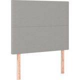 vidaXL Kopfteile 2 Stk. Hellgrau 90x5x78/88 cm Stoff