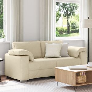 vidaXL Loveseat Sofa Creme 140 cm Stoff