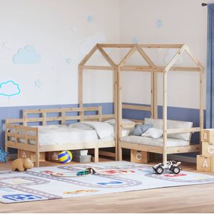 vidaXL Tagesbett und Bank mit Dach 90x190 cm Kiefernholz