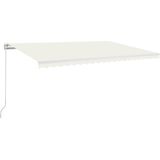 vidaXL Markise Manuell Einziehbar 500x350 cm Creme