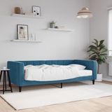 vidaXL Tagesbett mit Matratze Blau 90x200 cm Samt