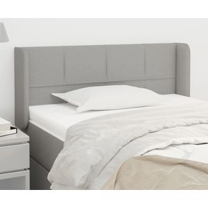vidaXL Kopfteil mit Ohren Hellgrau 93x16x78/88 cm Stoff