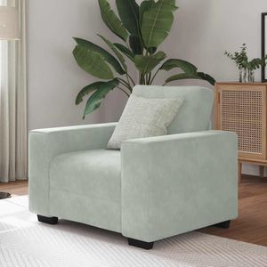 vidaXL Sessel Hellgrau 60 cm Samt