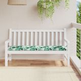 vidaXL Gartenbankkissen - Blattmuster, 150x50x4 cm, aus Oxford-Gewebe