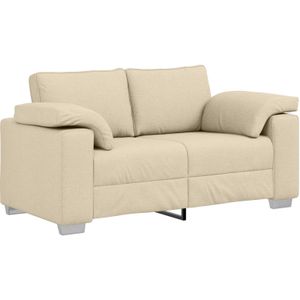 vidaXL Loveseat Sofa in Creme, 120 cm, Stoff