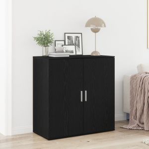 vidaXL Sideboard Schwarz Eiche 79x38x80 cm Holzwerkstoff
