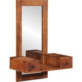 vidaXL Wandspiegel mit Schubladen 60x33x90 cm Massivholz Akazie