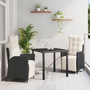 vidaXL 5-teiliges Garten-Dinner-Set aus braunem Poly-Rattan