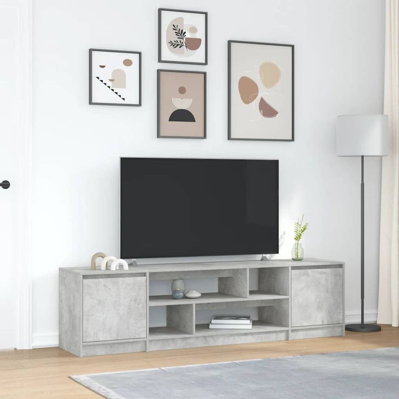 vidaXL TV-Schrank Betongrau 188,5x41x50 cm Holzwerkstoff