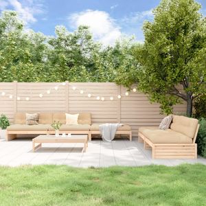 vidaXL 6-tlg. Garten-Lounge-Set Massivholz Kiefer
