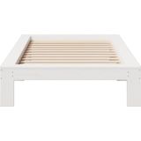 vidaXL Massivholzbett ohne Matratze Weiß 75x190 cm Kiefernholz