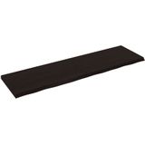 vidaXL Wandregal Dunkelbraun 220x60x(2-6)cm Massivholz Eiche Behandelt