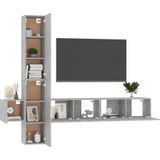 vidaXL 5-tlg. TV-Schrank-Set Betongrau Holzwerkstoff
