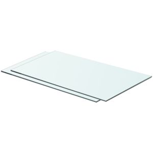 vidaXL Regalböden 2 Stk. Glas Transparent 60 x 30 cm