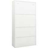 vidaXL Büroschrank Weiß 90x40x180 cm Stahl