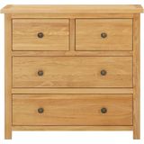 vidaXL Kommode 80x35x75 cm Massivholz Eiche