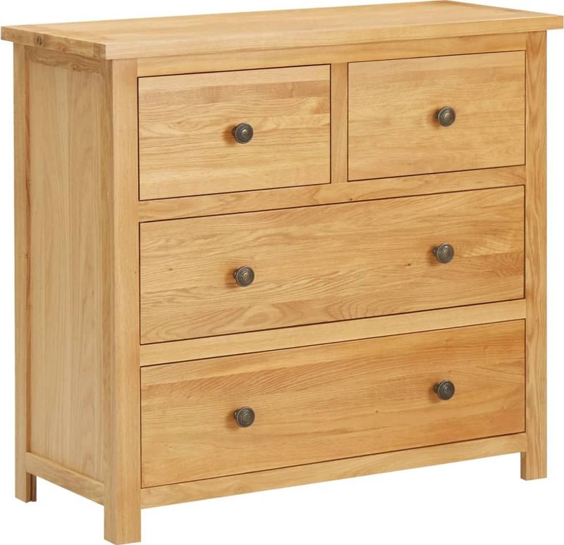 vidaXL Kommode 80x35x75 cm Massivholz Eiche