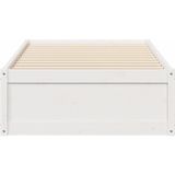 vidaXL Massivholzbett ohne Matratze Weiß 90x190 cm Kiefernholz