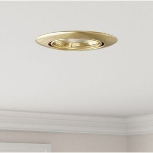 vidaXL Einbau-Spotlights 6 Stück Rund GU10 Gold Ø90 mm Stahl