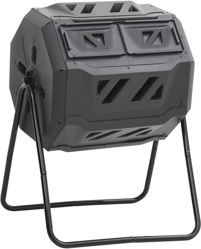 vidaXL Gartenkomposter Schwarz 73x64x95 cm 160 L