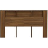 vidaXL Kopfteil mit Ablagen Braun Eichen-Optik 180x18,5x104,5 cm