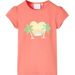 vidaXL Kinder-T-Shirt Korallenrosa 104