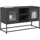 vidaXL TV-Schrank Schwarz 100,5x39x60,5 cm Stahl