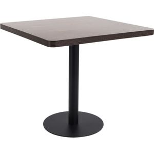 vidaXL Bistrotisch Dunkelbraun 80x80 cm MDF