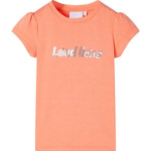 vidaXL Kinder-T-Shirt mit Flügelärmeln Neonorange 116