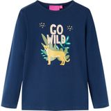 vidaXL Kinder-Langarmshirt Marineblau 104