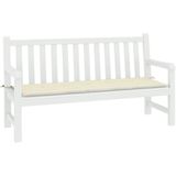vidaXL Gartenbank-Auflage Creme 200x50x4 cm Oxford-Gewebe