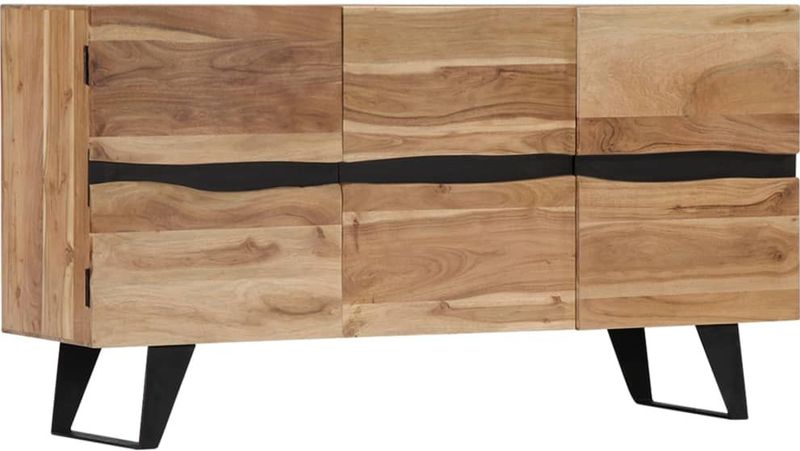 vidaXL Sideboard 150x40x79 cm Massivholz Akazie