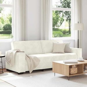 vidaXL 3-Sitzer-Sofa Creme 180 cm Samt
