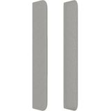 vidaXL Kopfteil mit Ohren Hellgrau 103x16x118/128 cm Stoff