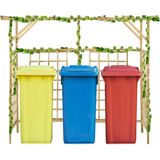 vidaXL Pergola für 3 Mülltonnen Kiefernholz Imprägniert