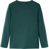 vidaXL Kinder-Langarmshirt Dunkelgrün 116