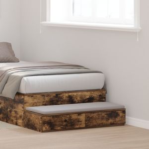 vidaXL Bett-Schubladen Rauch-Eiche 100x36,5x16,5 cm aus Holzwerkstoff