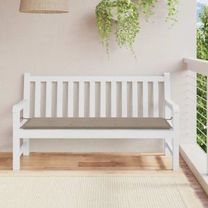 vidaXL Gartenbank-Auflage Taupe 150x50x4 cm Oxford-Gewebe