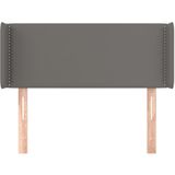 vidaXL Kopfteil mit Ohren Grau 103x16x78/88 cm Kunstleder