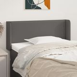 vidaXL Kopfteil mit Ohren Grau 103x16x78/88 cm Kunstleder