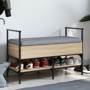 vidaXL Schuhbank Sonoma-Eiche 85,5x42x57,5 cm Holzwerkstoff