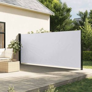 vidaXL Seitenmarkise Ausziehbar Weiß 160x500 cm