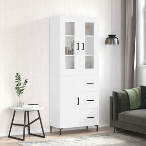vidaXL Highboard Weiß 69,5x34x180 cm Holzwerkstoff