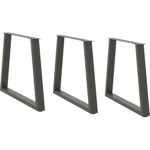 vidaXL Esstisch Beine V-Form 3 Stück Anthrazit 80x(72-73,3) cm Stahl
