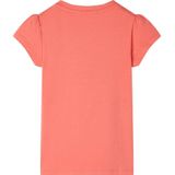 vidaXL Kinder-T-Shirt mit Flügelärmeln Korallenrosa 140