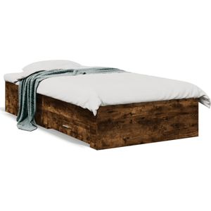 vidaXL Bettgestell mit Schubladen Räuchereiche 90x200cm Holzwerkstoff