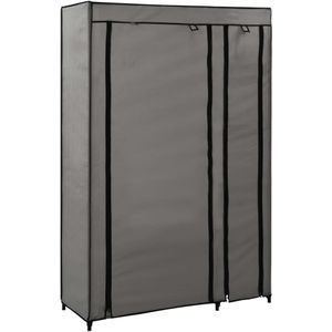 vidaXL Faltschrank Grau 110x45x175 cm Stoff